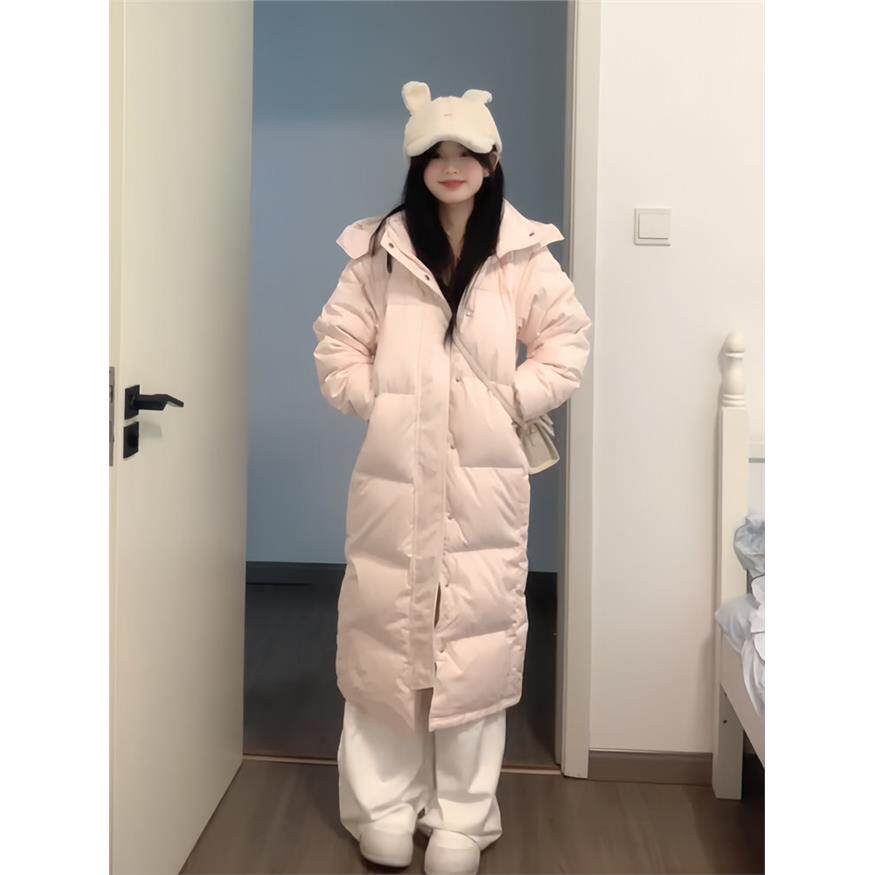2024年新款冬季加厚羽绒棉服女中长款小个子韩系棉袄过膝情侣外套