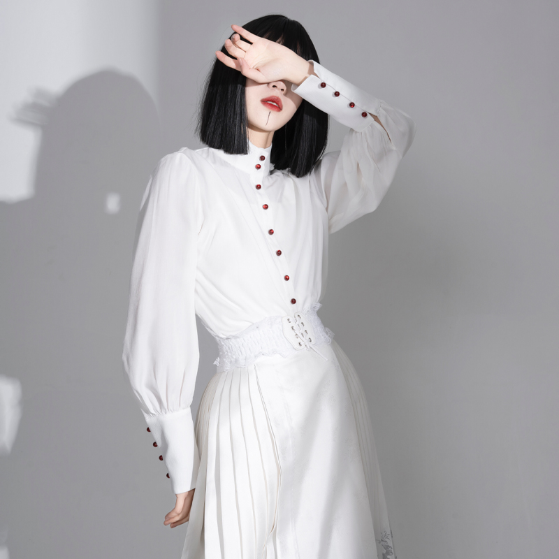 风牵一袖国风衬衫2022年春款