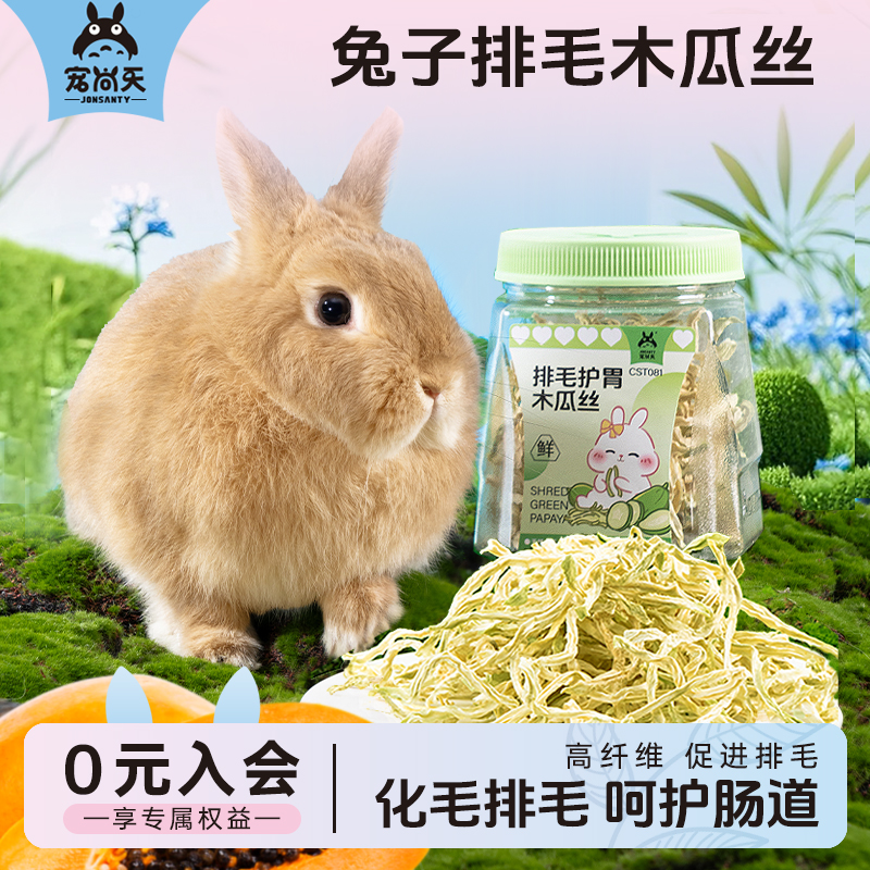 宠尚天兔子青木瓜丝龙猫荷兰猪专用辅助排毛水果木瓜干小仓鼠零食