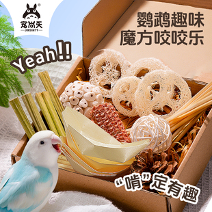 宠尚天鹦鹉藤球啃咬玩具觅食训练陪伴磨牙互动玄风虎皮鸟用品大全