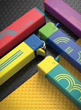 百得BAIDE简约风系列细长款一次性打火机砂轮滑石高原专用防爆