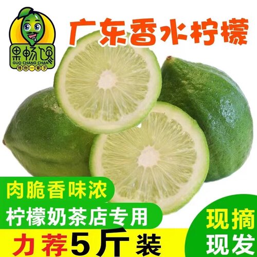 广东香水柠檬现货青柠檬5斤