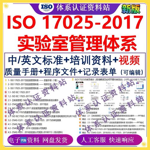 ISO17025-2017实验室管理体系中英标准程序文件培训业公解读视频