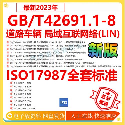 GBT42691.1-8-2023道路车辆局域互联网络(LIN)ISO17987全套标准企