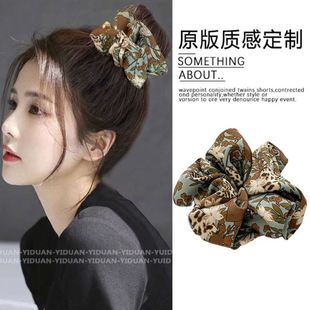 丸子头发饰绑头发头绳高级感 夏季 法式 碎花大肠发圈发绳女2023新款