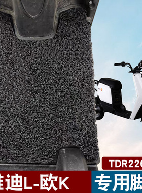 适用于雅迪L欧K A-C专用脚垫改装踏板电动车TDR2264Z防滑丝圈脚垫