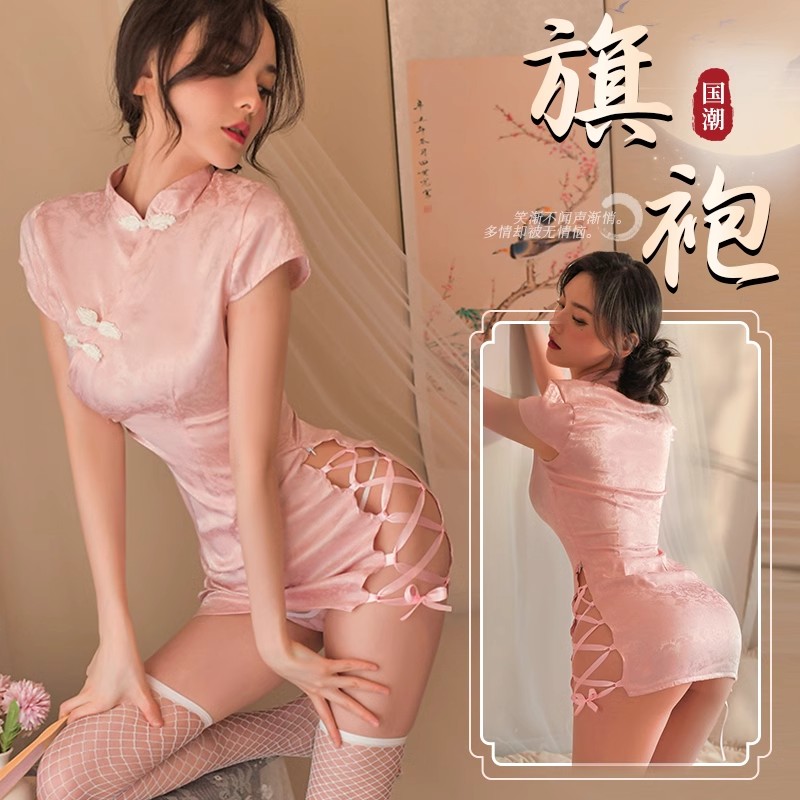 情趣内衣性感免脱旗袍制服诱惑睡衣套装激情火辣约会战袍2024新款
