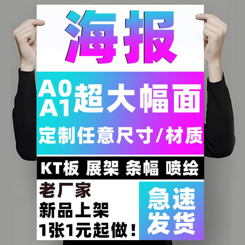 印海报写真背胶pp相纸纸质大海报