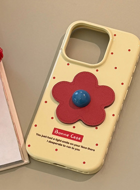 【智能AI相机包裹】复古红色花朵适用苹果17手机壳新款iPhone16promax一体触控按键全包手机保护壳16女款软套