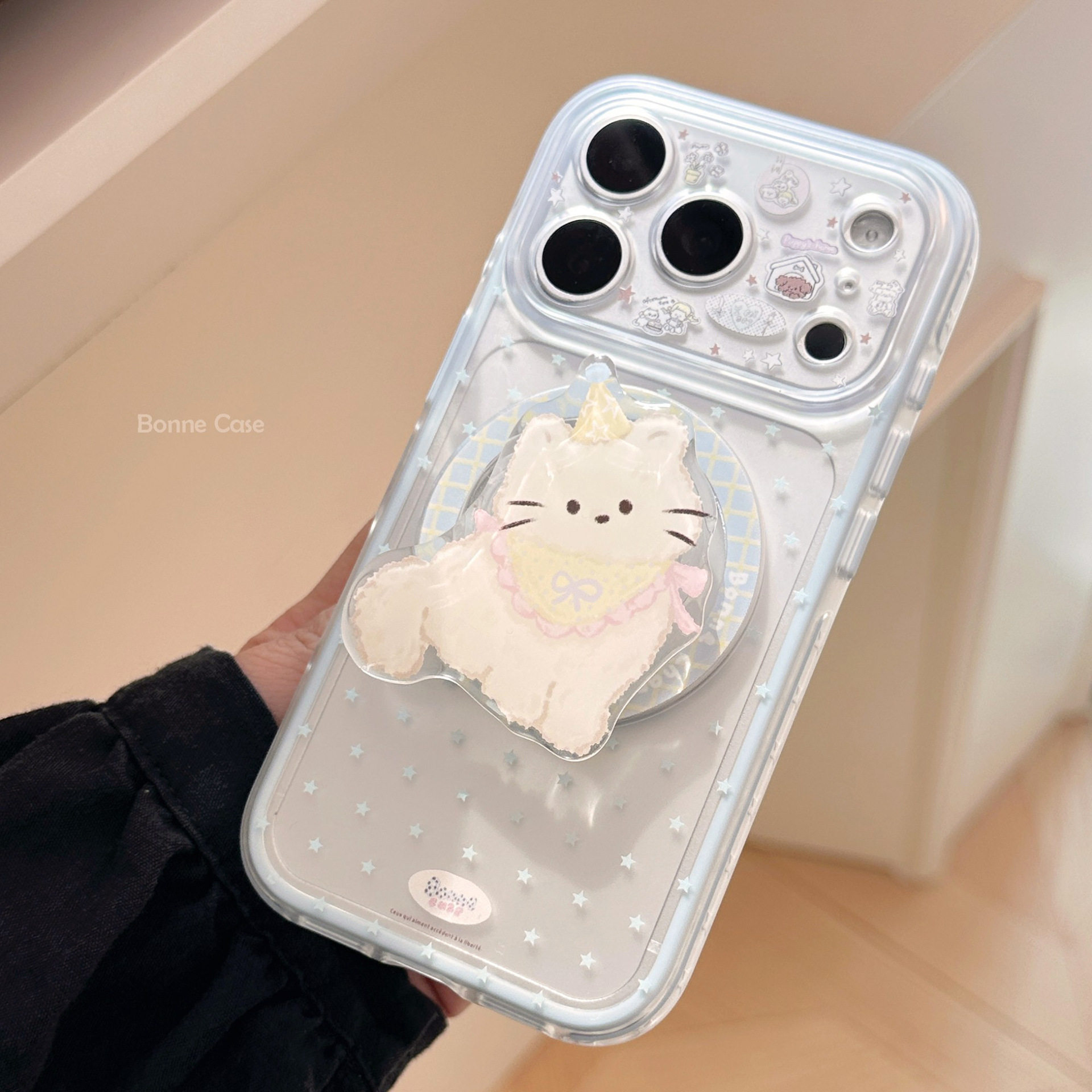 萌系ins韩风个性简约波点磁吸18适用iPhone18promax新款苹果18pro手机壳17PM透明防摔14可爱女款16磁吸支架壳