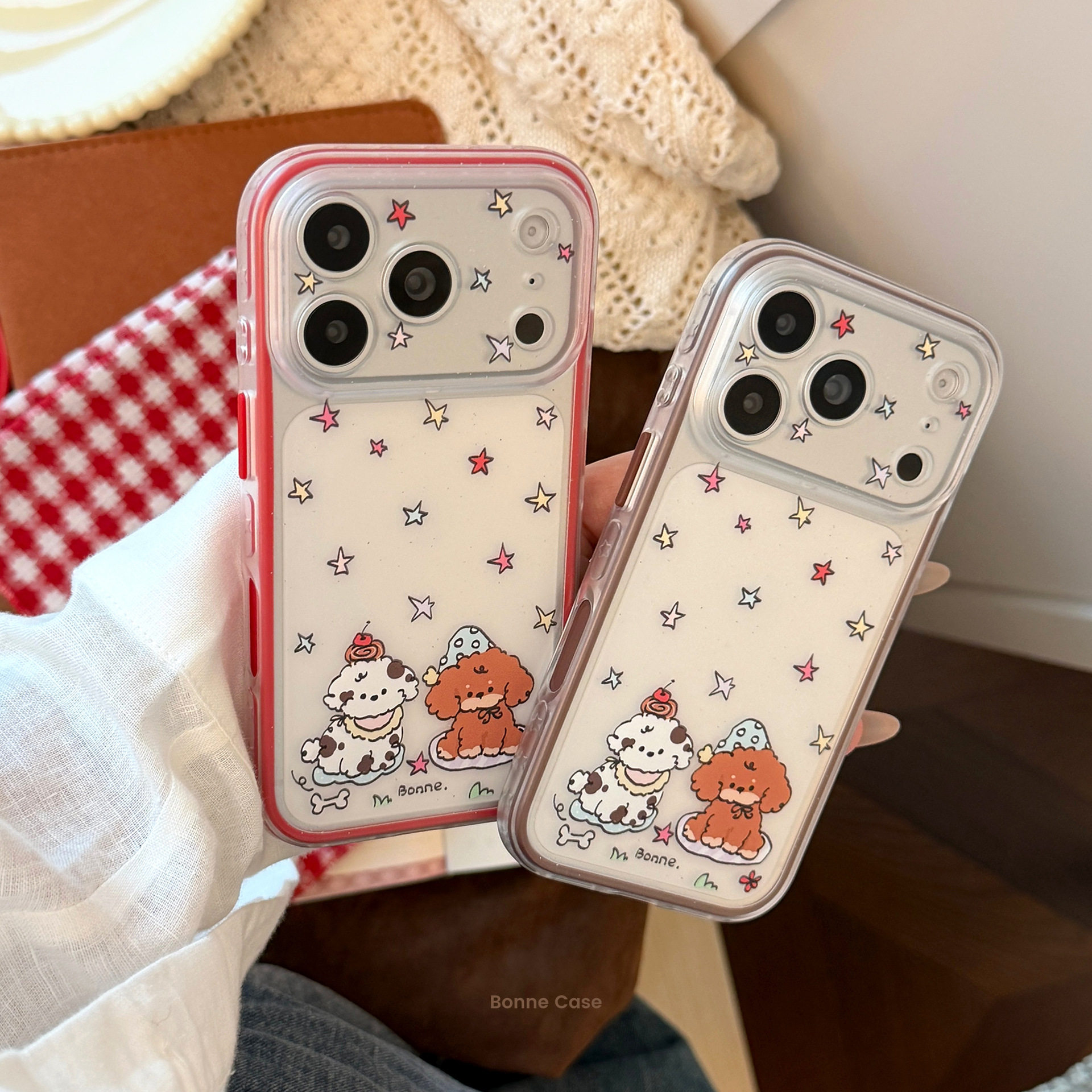 【18相机触控按键包裹】ins韩风个性简约星星小狗18适用iPhone18promax新款苹果17手机壳18可爱女款17PRO全包