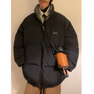 两面穿羽绒棉服男冬季御寒保暖加厚立领棉衣oversize青少年外套潮