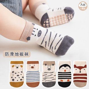 纯棉地板袜宝宝地板袜室内学步中筒袜夏季 婴儿防滑袜子春秋季 薄款