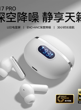 新款A17 Pro 真降噪 无线蓝牙耳机 入耳式 数显 长续航