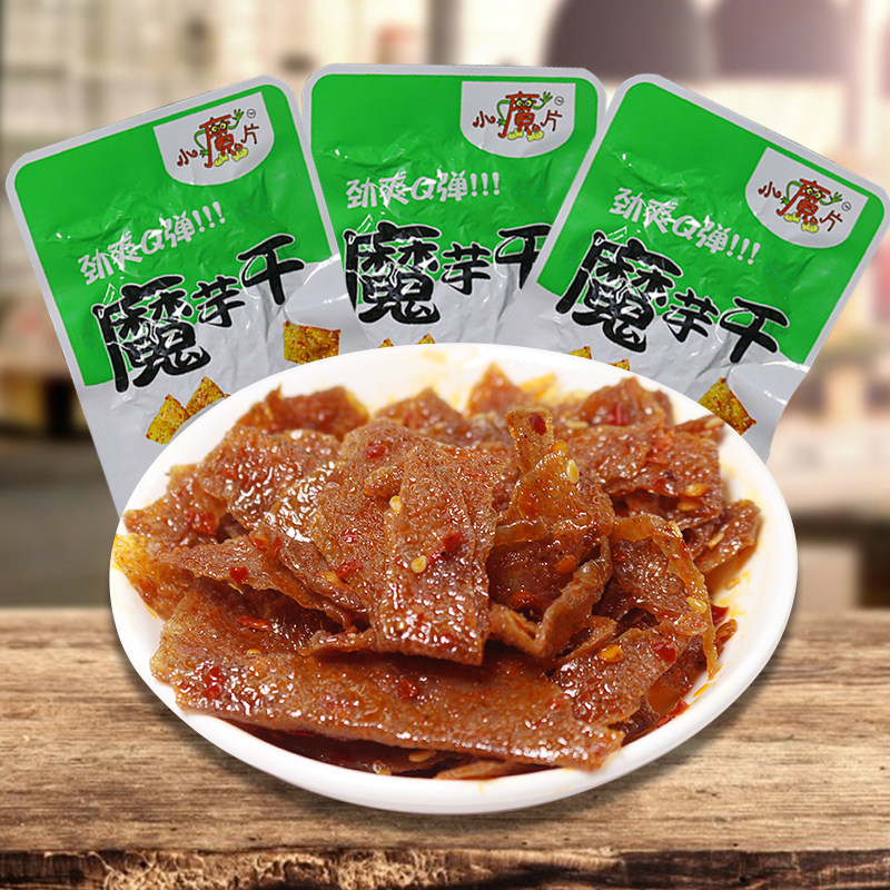 湖南特产魔芋干香辣素毛肚整盒麻辣小吃魔芋豆腐辣条丝休闲小零食