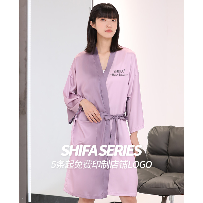 美发店客袍理发店烫染发顾客和服