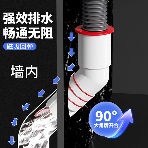 【止逆防臭神器】45度墙排