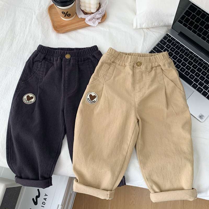 男童春装裤子儿童弹力柔软休闲裤洋气小童宝宝春秋季修身长裤百搭