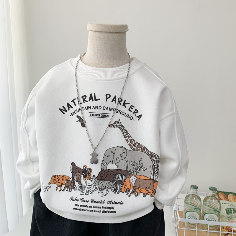 儿童春秋卫衣卡通动物百搭打底衫