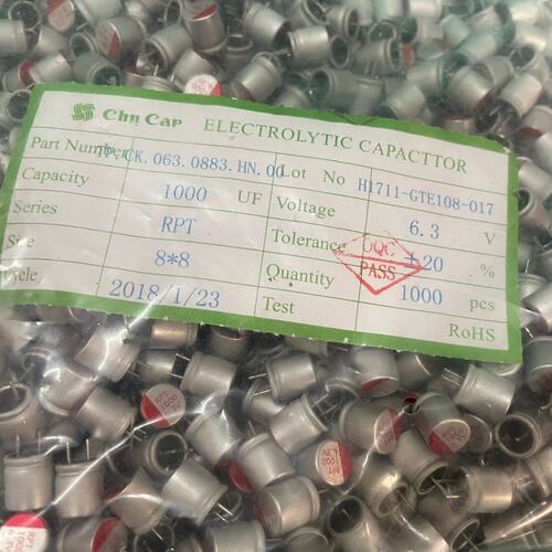议价63v1000uf 8x8华容固态电容 短脚1万个 定型脚可维修