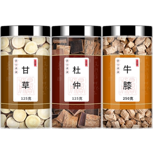 甘草杜仲牛膝中药材正品旗舰店杜仲片怀牛膝泡水泡茶的功效与作用