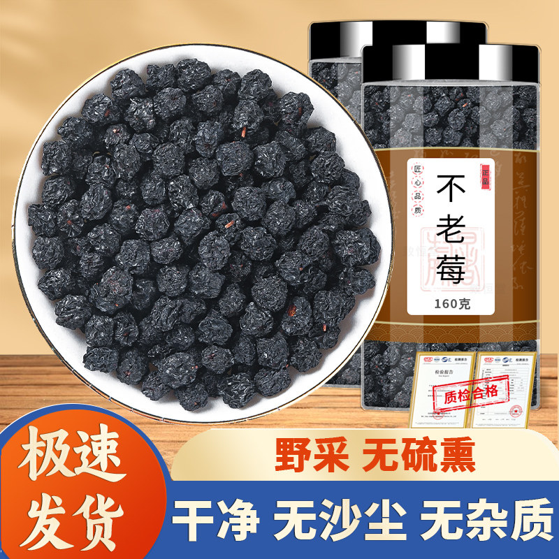 长白山不老莓黑果花楸果茶小黑果腺肋花楸果干野樱莓不老梅泡水