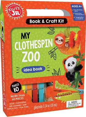 现货 我的衣架动物园 英文原版 My Clothespin Zoo 自带素材 培养青少年动手能力 儿童适用