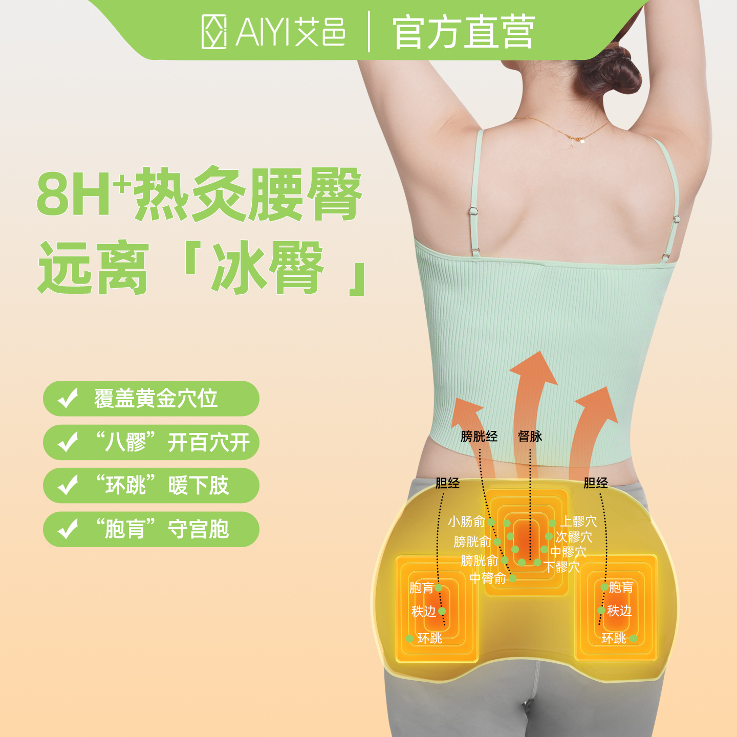 艾邑臀灸贴腰臀艾灸10H排寒暖护
