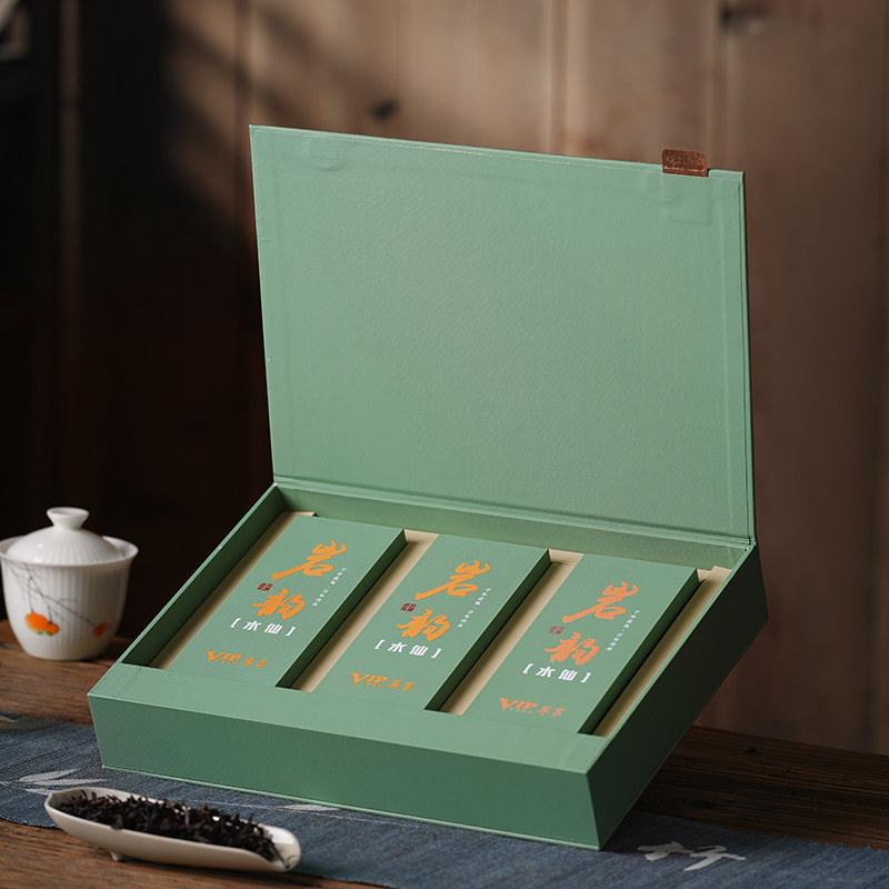 正岩百年老枞水仙茶特级大红袍茶叶武夷岩茶岩韵水仙礼盒装送礼