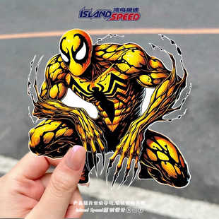 漫威漫画贴花卡尔马赫噬菌体毒液蜘蛛侠敌人超级反派汽车车身贴纸