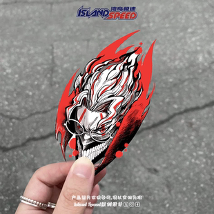 胆大党汽车贴纸热门新动漫帅气摩托车自行车装 饰贴花