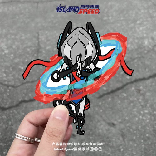 Warframe汽车贴纸Nezha战甲动漫游戏角色笔记本电脑装饰贴画