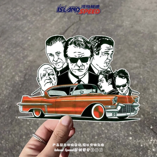 落水狗人物肖像汽车贴纸昆汀·塔伦蒂诺复古个性 划痕遮盖贴