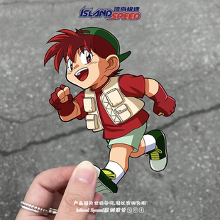 四驱兄弟汽车贴纸星马烈动漫角色跑车赛车摩托车车身装 饰贴花