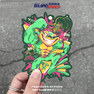 巴特托德忍者蛙汽车贴纸太空人类蛙战士Rash Pimple车身贴花 Zitz