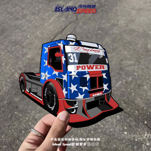 POWER赛车汽车贴纸摩旅机车滑板越野后尾门装 饰贴画