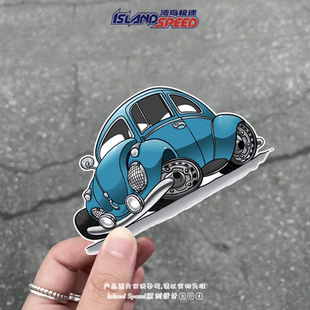 甲壳虫汽车贴纸大众系列摩托机车后尾门后窗划痕遮盖贴