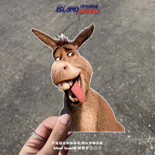 怪物史莱克车贴滑稽幽默动漫角色驴子趣味车身后备箱挡风玻璃贴纸