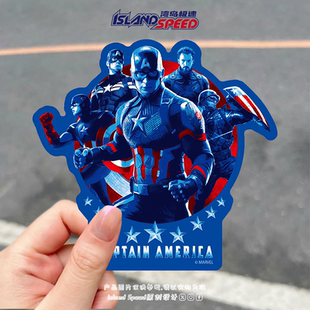 美国队长贴画漫威漫画角色史蒂夫罗杰斯超级英雄汽车车身贴纸