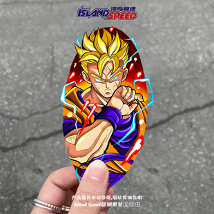 龙珠贝吉特汽车贴纸卡通动漫电动车摩托车防水装 饰贴花