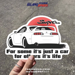 贴花 英文贴画车身滑板摩托车复古美式 JDM跑车汽车贴纸个性 涂装