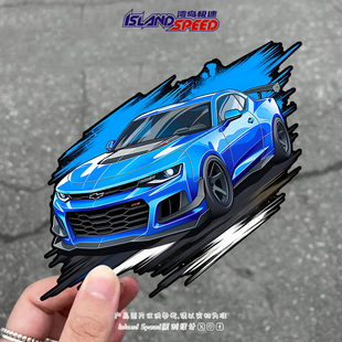 车身后备箱改装 创意美式 贴纸 饰贴花涂鸦个性 雪佛兰汽车装