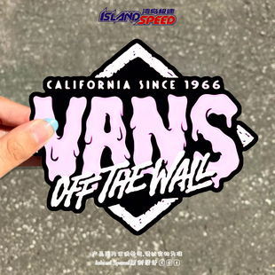 Vans汽车贴纸街头潮牌California 1966电动车贴花 Since