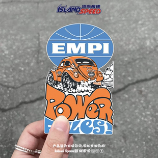 EMPI大众甲壳虫汽车贴纸后尾门摩托车电车卡通头盔装 饰贴