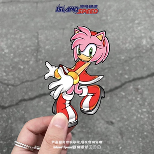 刺猬索尼克车贴艾咪罗斯Piko Piko大锤可爱动漫角色电车车身贴花