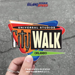City Walk城市步行汽车贴纸美国佛罗里达州奥兰多环球影城车身贴