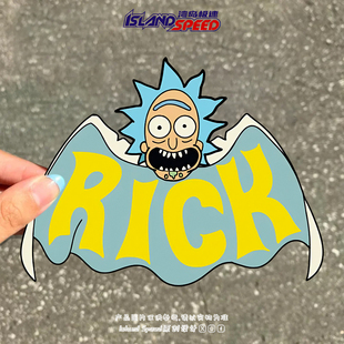 RICK瑞克和莫蒂汽车贴纸卡通动漫创意蝙蝠侠车身车窗贴花