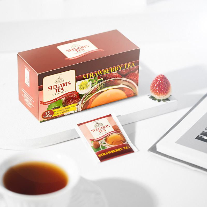 steuartstea锡尔德斯里兰卡红茶锡兰茶茶包草莓味茶