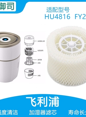 净御司适配飞利浦空气加湿器过滤网HU4816净化器滤芯FY2402加厚型