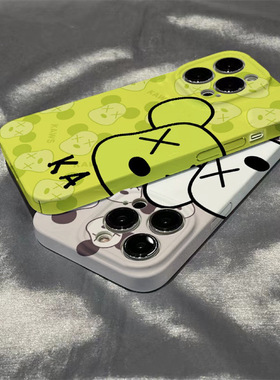 适用iPhone16Pro个性绿色硬壳15Pro Max系列手机壳14创意13多色12/1/11/情侣保护壳X/XR/XSMax/7/8苹果系列